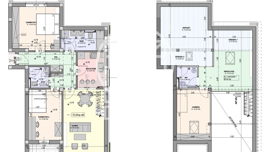 Penthouse 5 camere, 3 bai, terasa, aer conditionat (ALP-C1-Ra-ap.9) - Poză 2