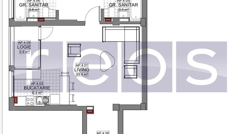 VANZARE APARTAMENT 3 CAMERE | LIZEANU | BLOC NOU | PARCARE | TERASA - Schiță 20
