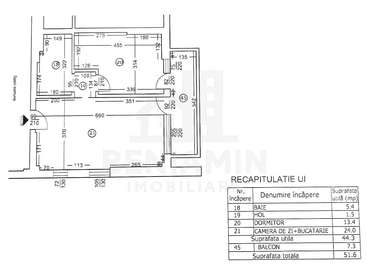 2 camere -modern - loc de parcare - Brazda - 51mp - bloc 2025 - Schiță 11