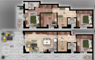 DUPLEX 5CAM. IN BLOC  FINALIZAT P+4 / TRIPAN, VATA BAZALTICA!