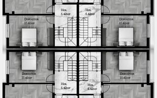 CASE TIP DUPLEX, 6 CAMERE, TOATE UTILITATILE, CENTRALA, COMISION 0% - Schiță 9