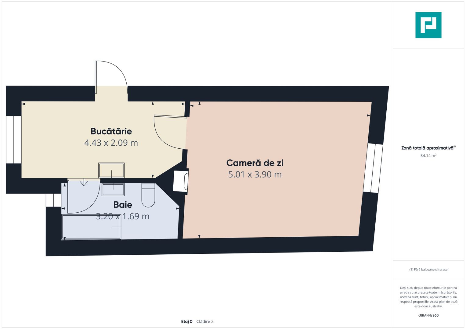 Casă cu 1 cameră în centrul Lipovei - Poză 2