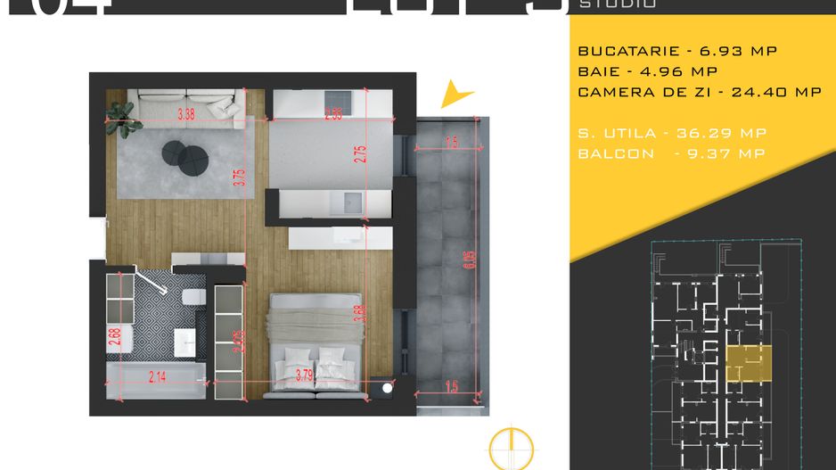 2 camere  Titan Pallady  Metrou Nicolae Teclu - Schiță 7