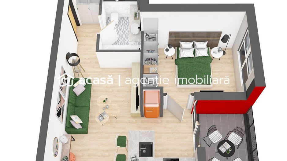 Apartament nou cu un dormitor la ARED CITY cartier RED9 IMAR - Poză 2