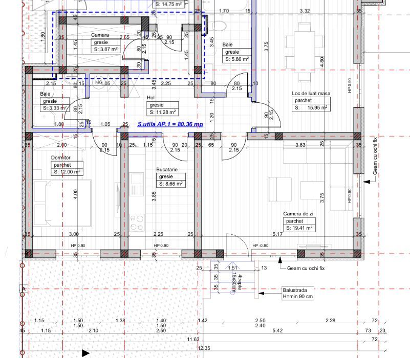 COMISION 0% | Apartament 3 camere | 80,36 mp | Curte 70 mp | Giroc - Poză 9