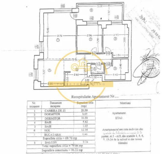 🏡 Apartament 3 camere, 2 băi, complet mobilat – Green Park, 80 mp/terasă 10 mp - Poză 12
