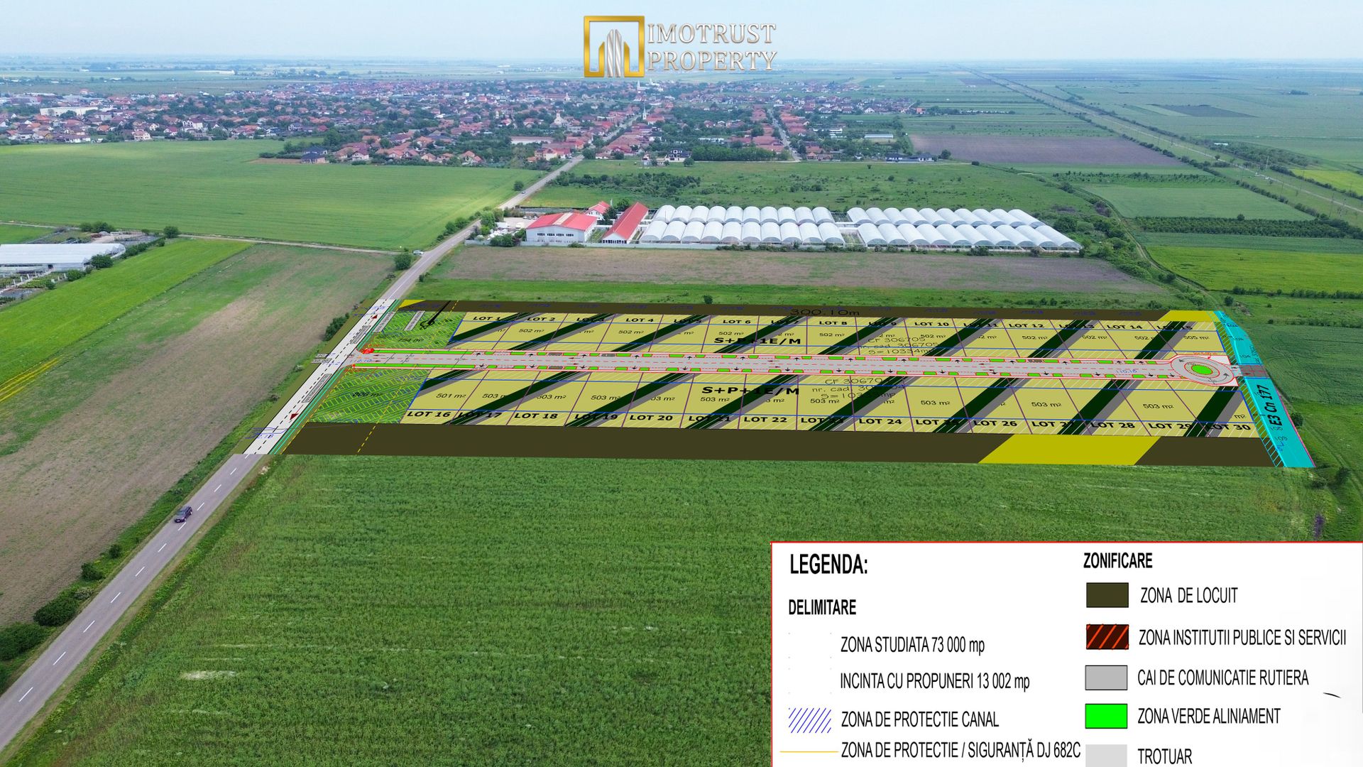 Teren intravilan de vânzare – 10.336 mp cu PUZ aprobat 16 loturi,Arad - Poză 2
