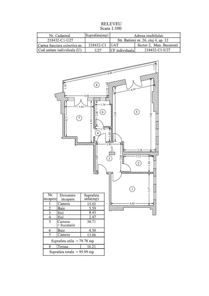 Apartament 3 camere lux, terasă privată, loc parcare inclus,lângă Universitate - Poză 16