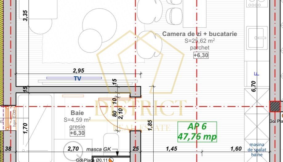 Apartament cu 2 camere si terasa de 6mp | Giroc | Profi - Poză 2