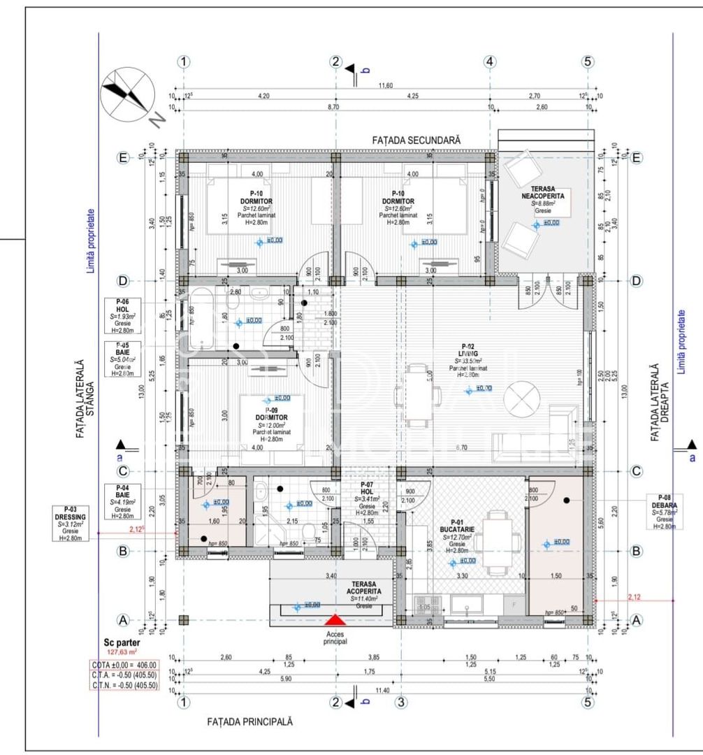 Casa Individuala pe un singur nivel cu 400 mp de teren, in Selimbar - Schiță 5