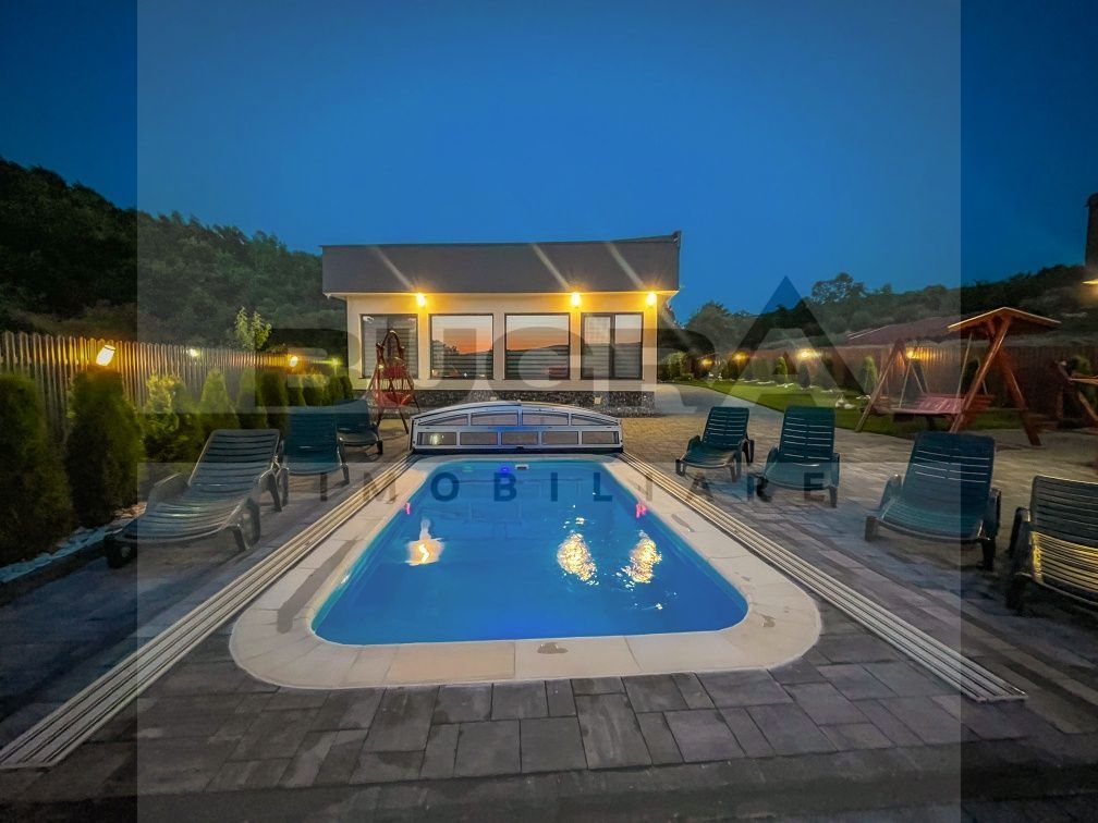 Casa exclusivista cu piscina, 150mp, teren 1500mp, zona Somesu Rece - Poză 2
