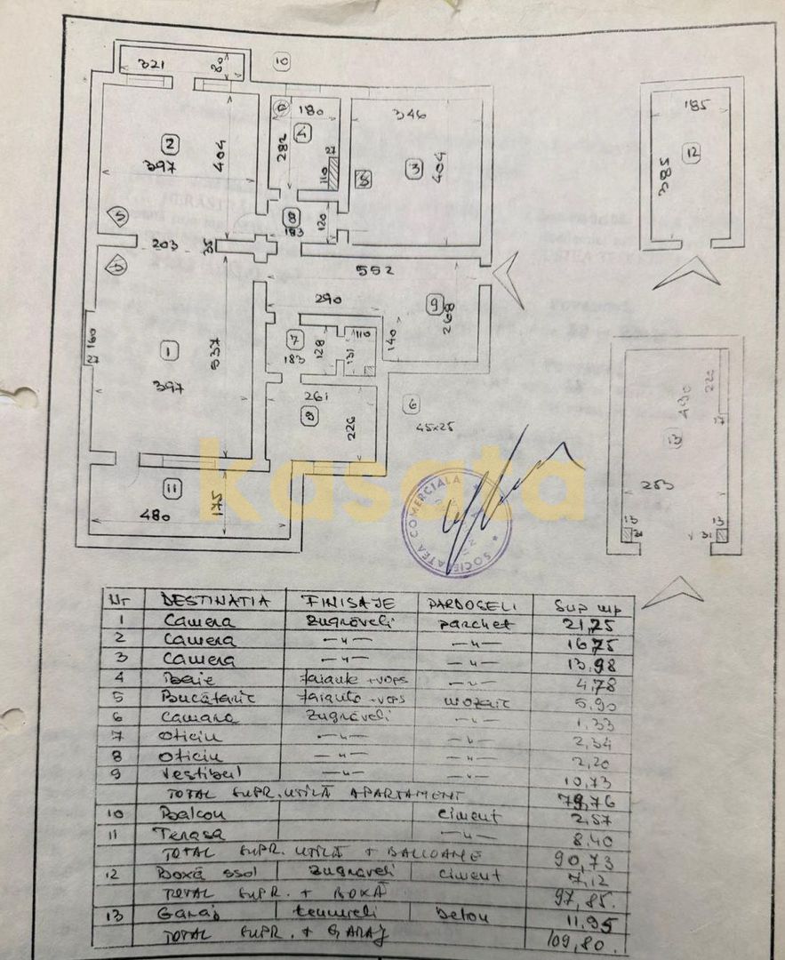 Apartament de vânzare | Ultracentral | 3 camere | Garaj | Boxă - Schiță 22