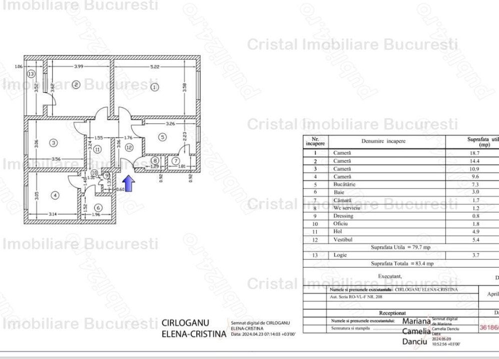 Vanzare Apartament 4 camere, Brancoveanu, Aleea Dolina. - Poză 3