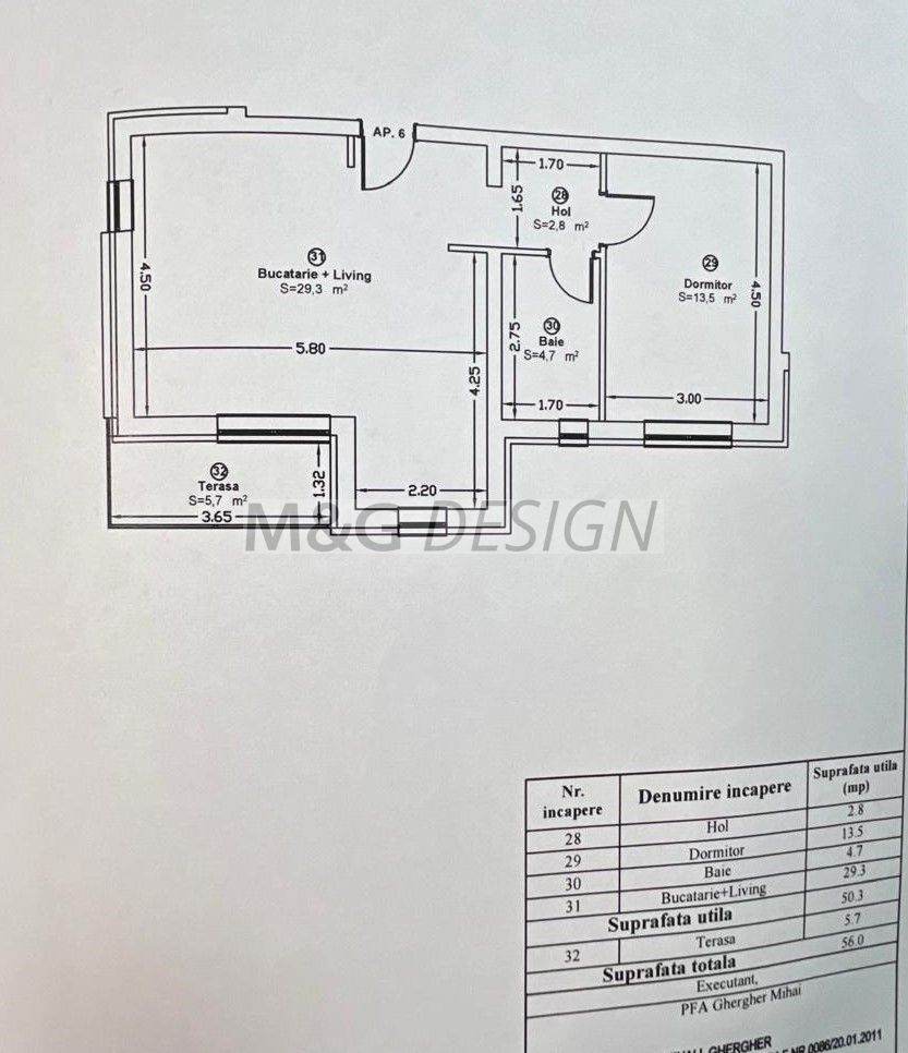 Apartament 2 camere Giroc etaj 1 bloc nou - Schiță 17