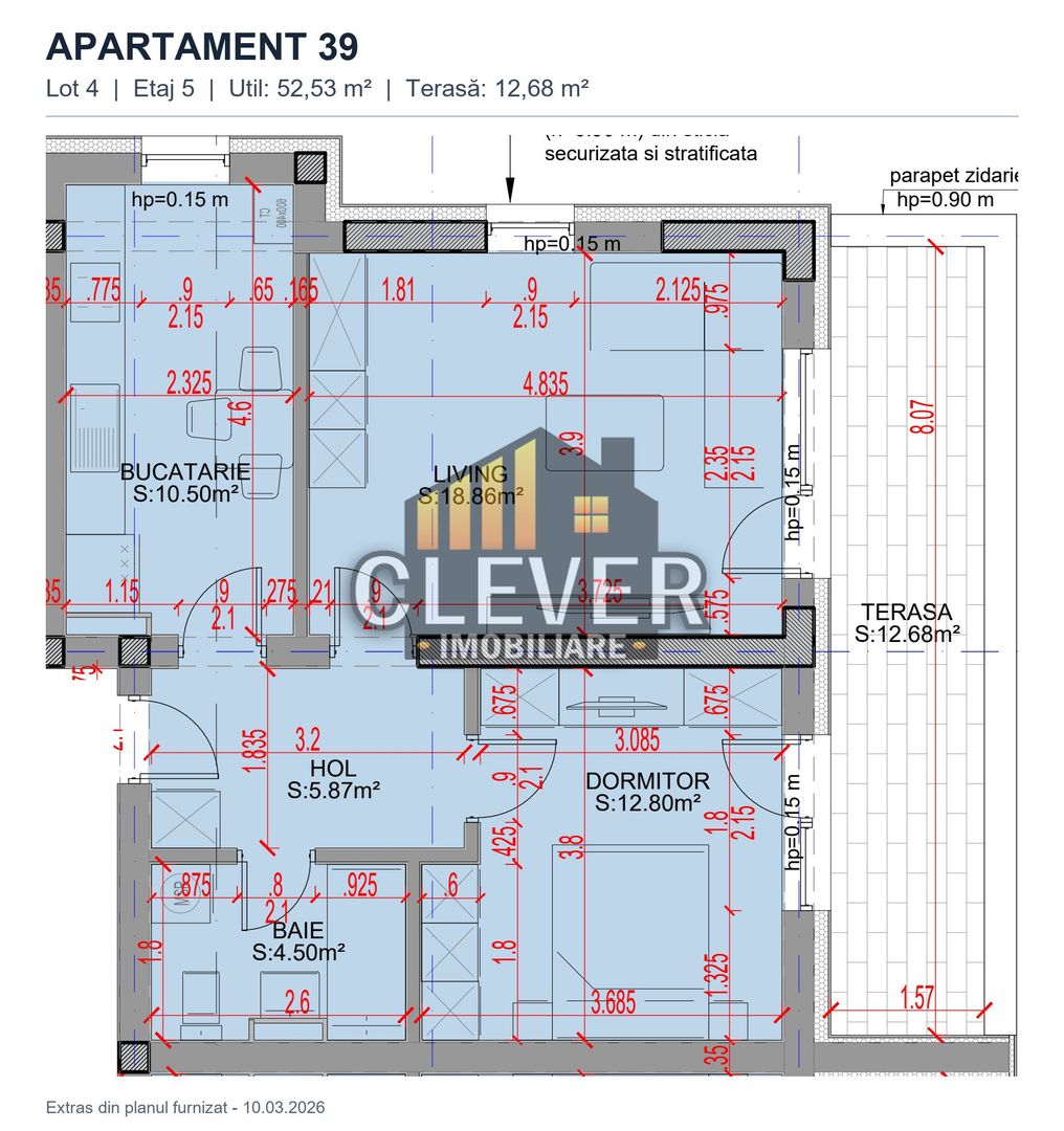 Apartament 2 camere decomandat Pallady, Oferta Parcare, Comision 0% - Schiță 11