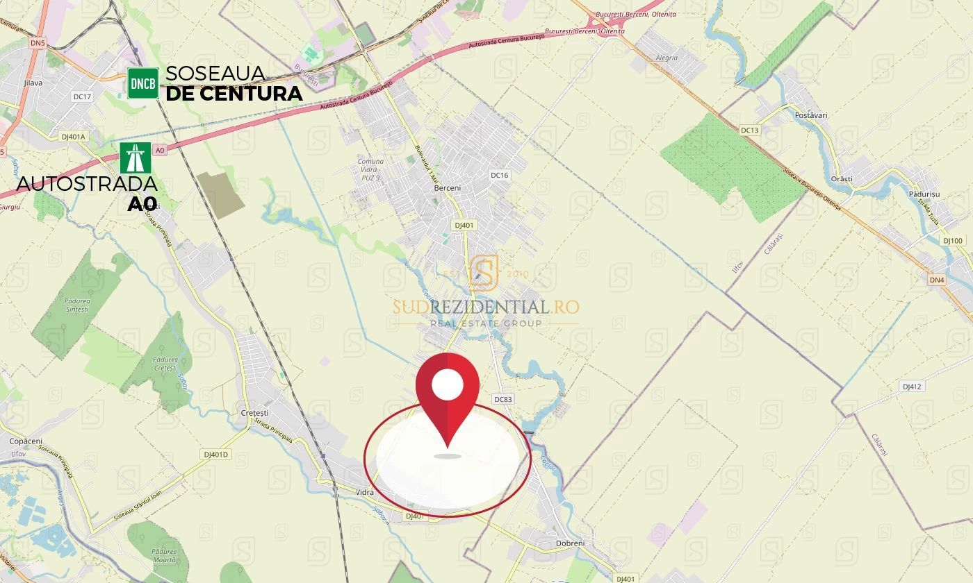 Lot teren intravilan de vanzare, 500 mp, ideal investitie,Comuna Vidra - Poză 3