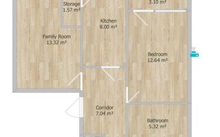 Apartament 2 camere | Etaj 2 | Decomandat | 51 MP | Ciresica - Poză 2