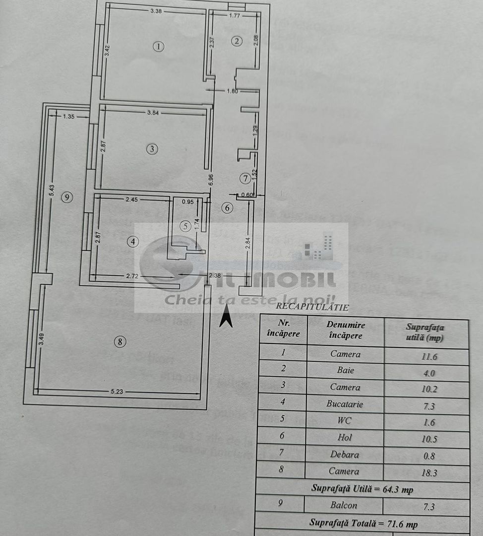 Apartament 3 Camere, D, 71.6 mp utili, Tudor Neculai - Poză 7