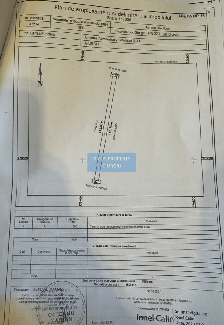 Teren intravilan 3.000 mp, zona  fabrică plase sudate - Poză 1