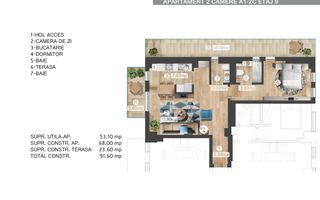 2 Camere Belvedere Residence - Poză 3