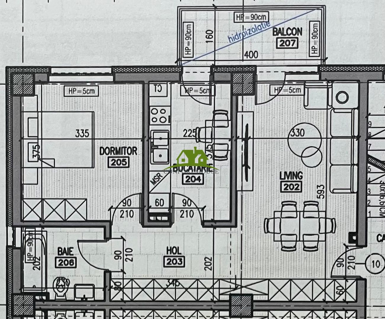 Apartament 2 camere, bloc nou, P+3, Ap.10, Et.2, Bl.6 - CP2462247 - Poză 6
