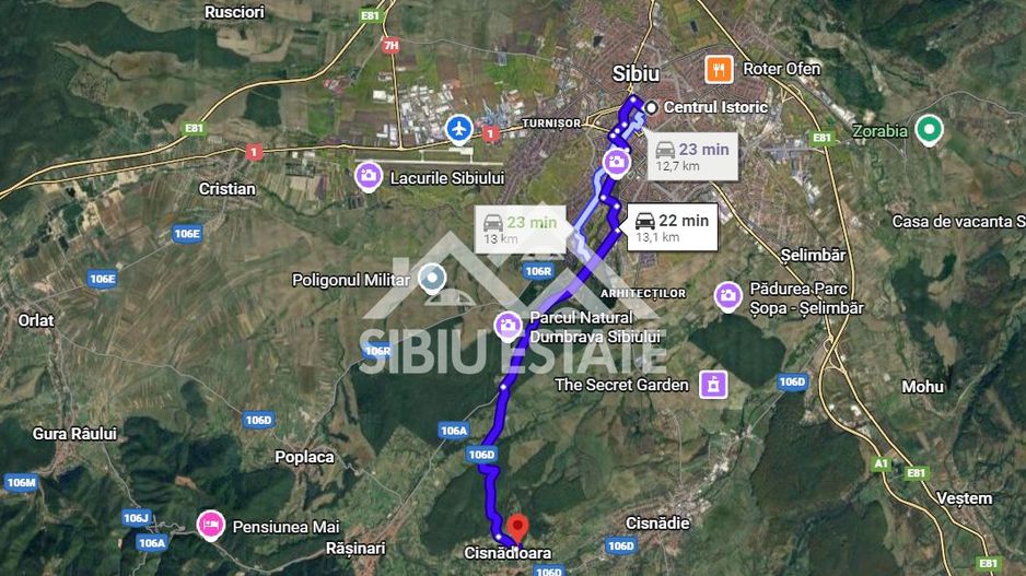 Teren cu deschidere la 2 drumuri Cisnadioara str Pinului - Poză 3