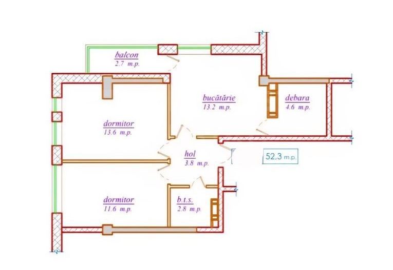 Vânzare, apartament, 2 camere, str. Nicolae Dimo, Durlești - Poză 1