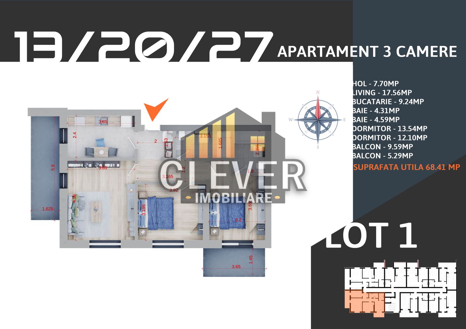 Apartament 3 camere-Parcare BONUS-Theodor Pallady - Poză 1