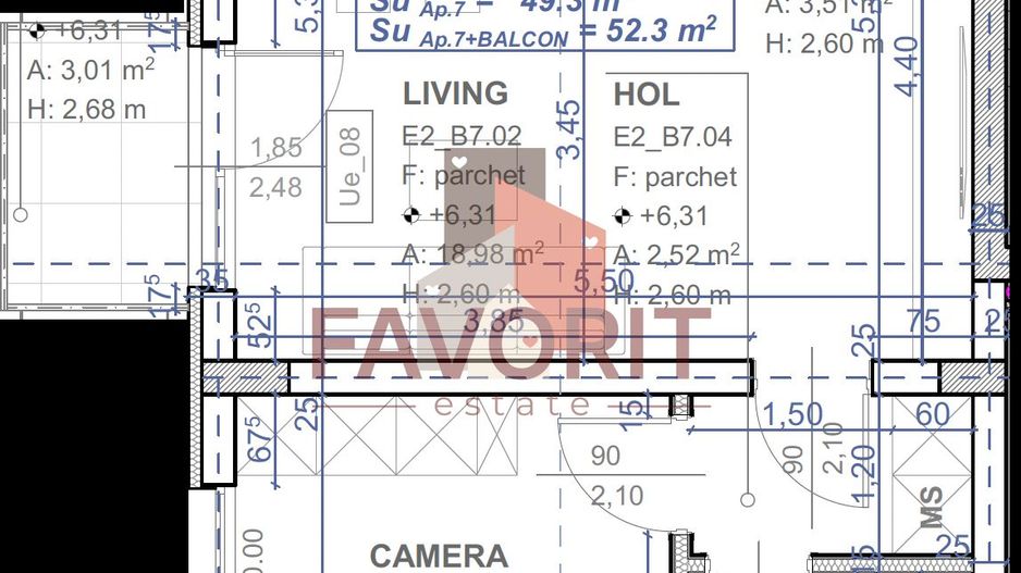 Etaj intermediar. Bloc nou cu lift.Disponibil imediat - Schiță 12
