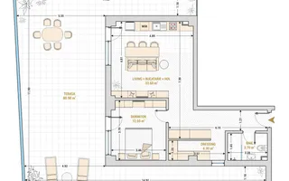 Apartament premium 2 camere | Ready to move | Mobilat | Utilat - Schiță 14