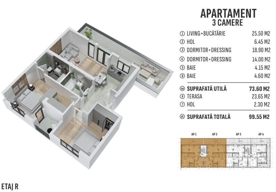 Comision 0% 3 camere Terasa | Prelungirea Ghencea | Latin - Poză 1