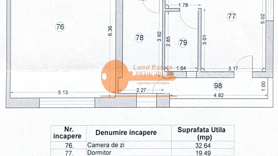 2 Camere 77 mp | Văcărești – Parcul Lumea Copiilor | Parcare - Schiță 9