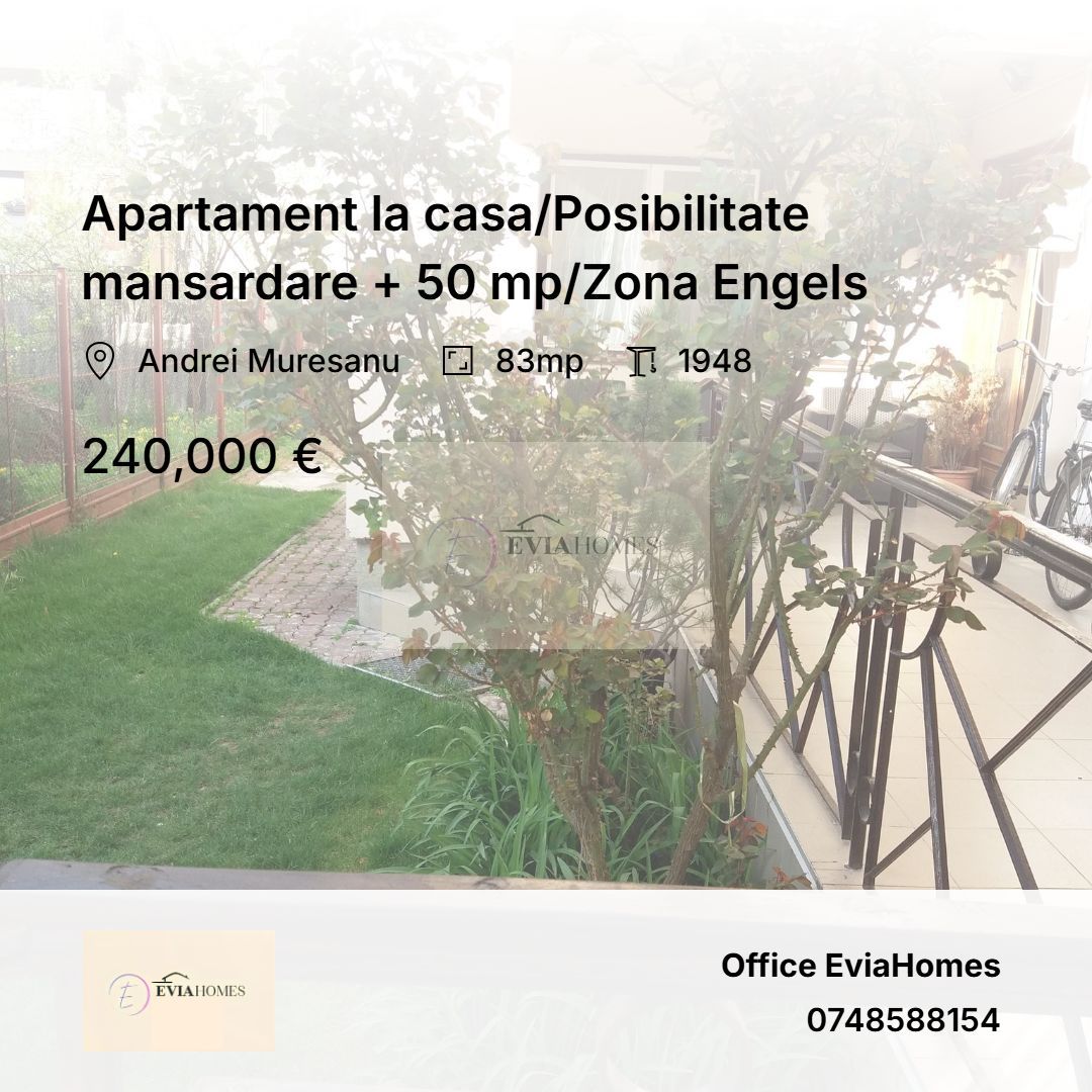 Apartament la casa/Posibilitate mansardare + 50 mp/Zona Engels - Poză 1