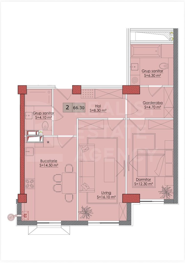 Vânzare, apratament, 2 camere, strada Bucovina, Ciocana - Poză 14