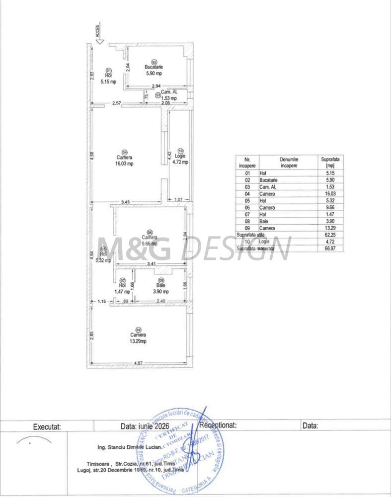 Apartament 3 camere Sagului etaj 2 cu centrala - Poză 9