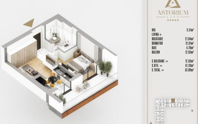 AP. 2CAM. IN PROIECTUL ASTORIUM LIFE / BLOC FINALIZAT. PALLADY! - Poză 3