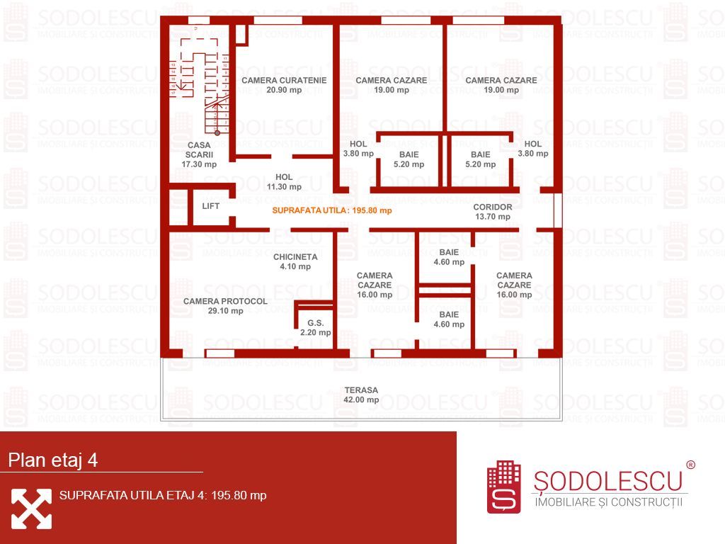 Spatiu birouri- 526mp -4734 euro/luna+TVA - zona Semicentrala - Poză 3