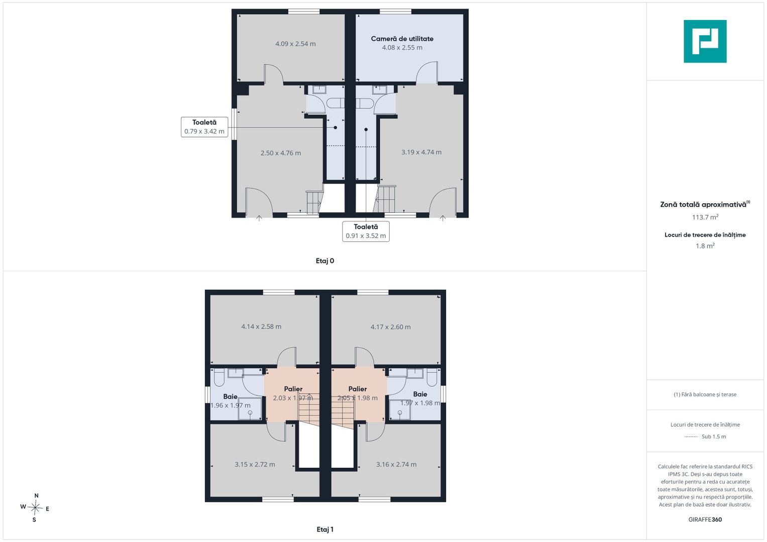 Două duplexuri cu 6 camere, 114mp, zona Confecții - Poză 10
