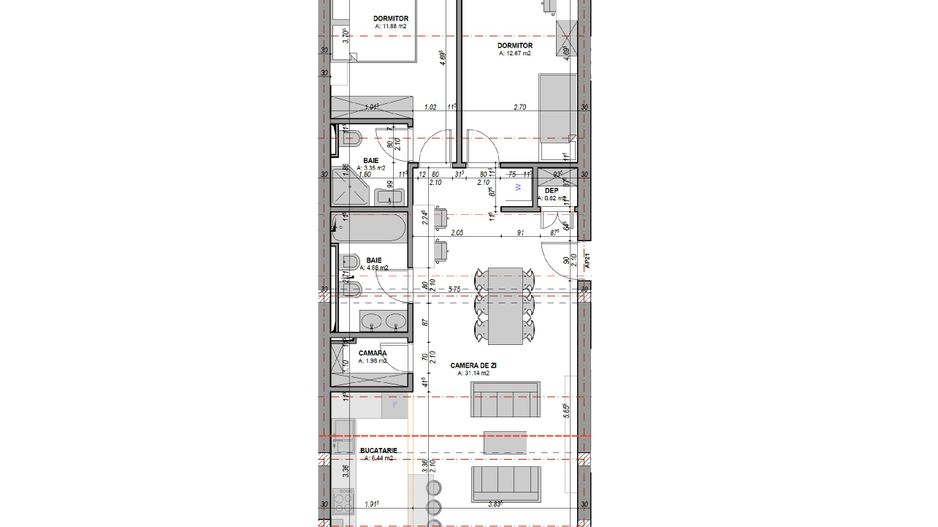 Apartament 3 camere, 2 bai, balcon, aer conditionat - finisat la cheie - Poză 7