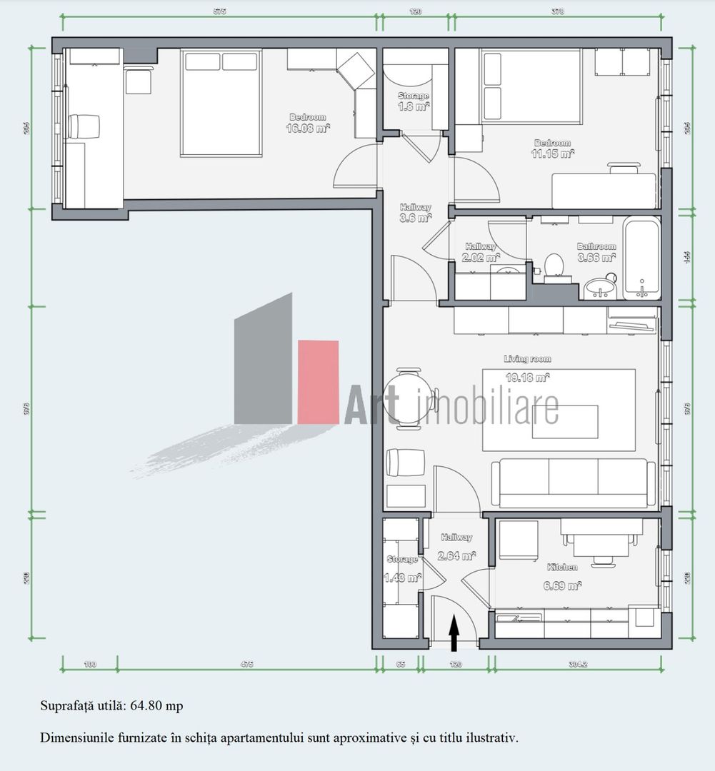 Apartament cu 3 camere in zona Bucurestii Noi/Parc Bazilescu - Poză 7