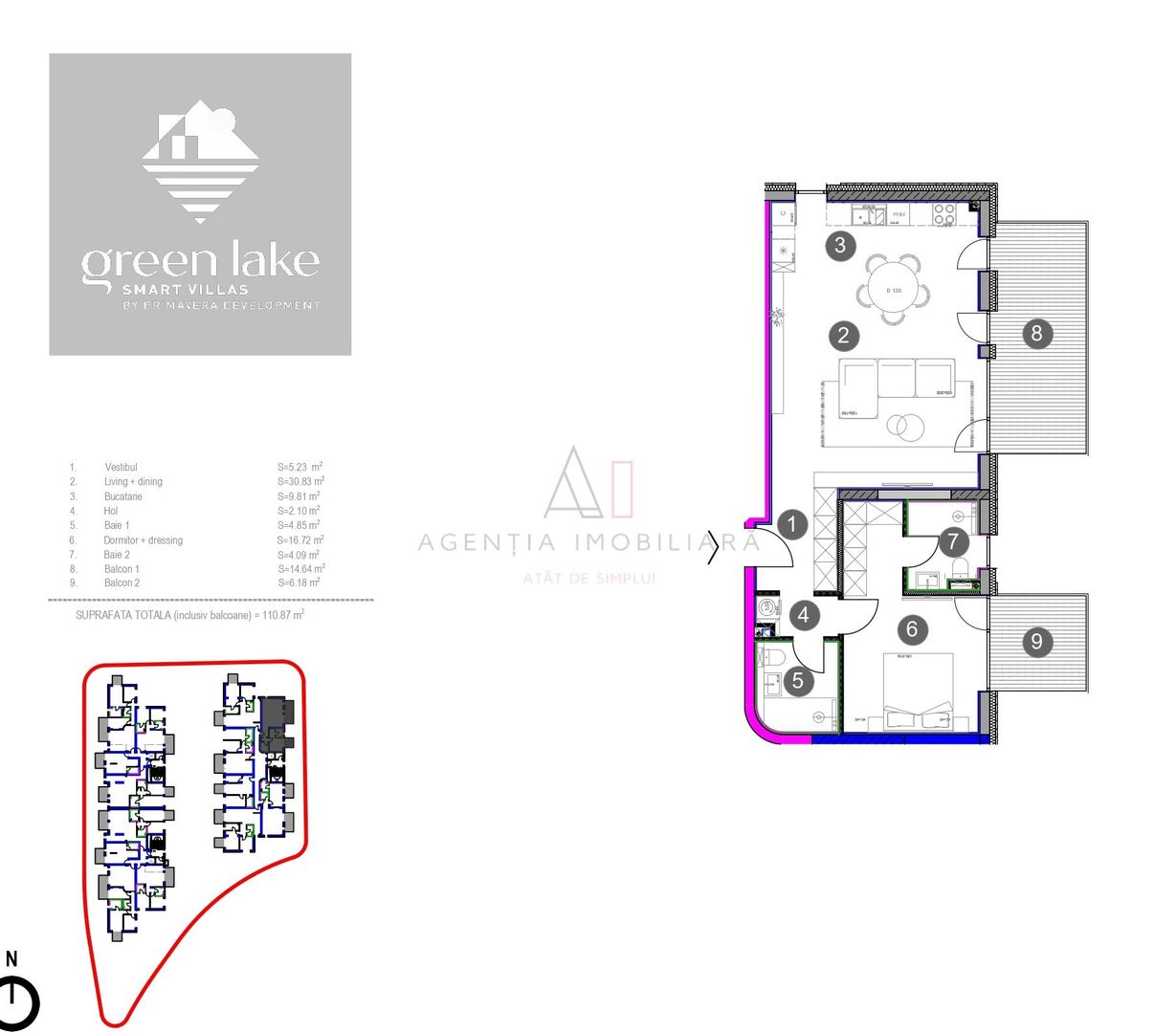 2 Camere 75 MP | Baneasa | Green Lake - Poză 10
