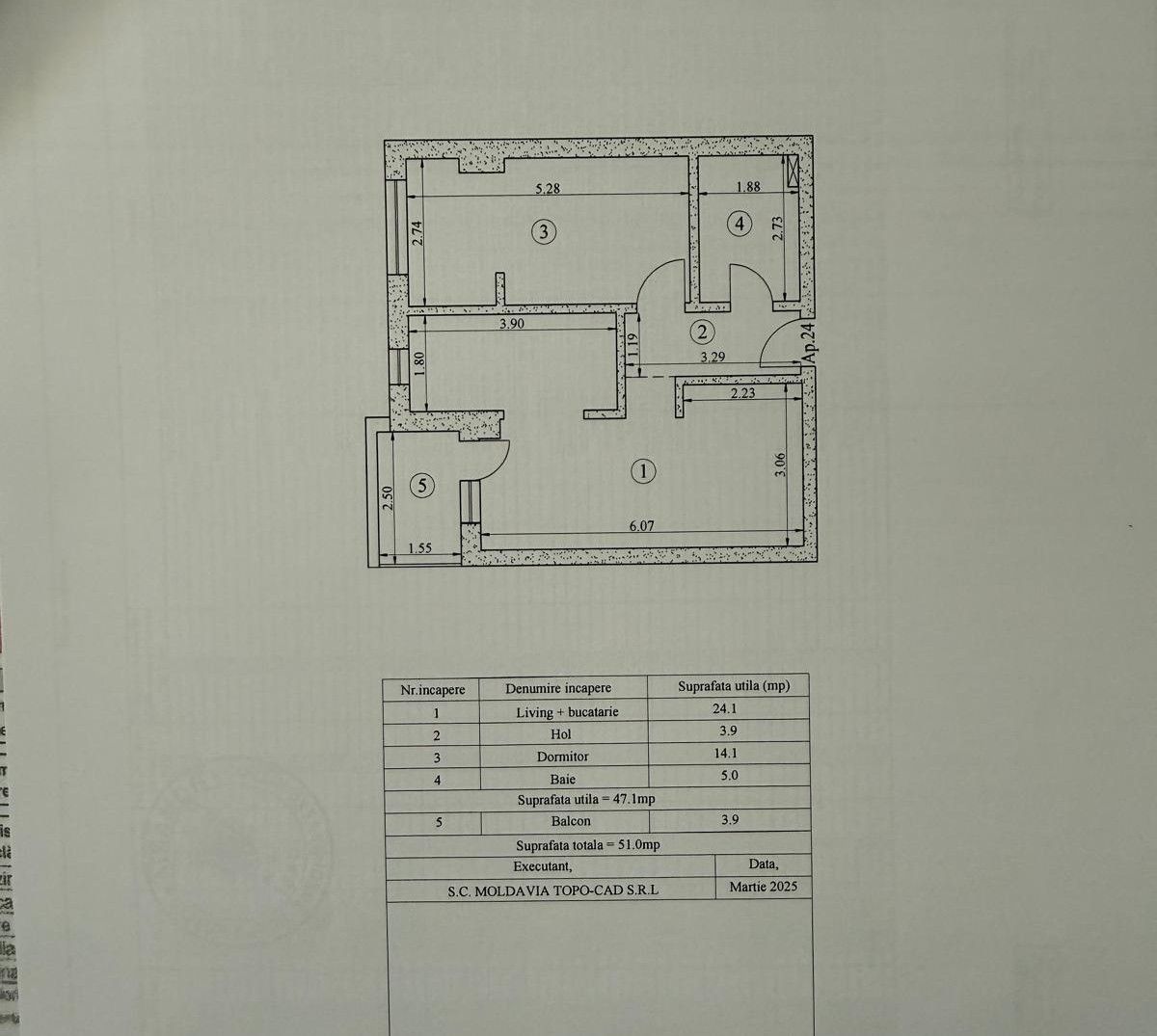 Apartament NOU INTABULAT 2 camere 51 mp Tatarasi 119000 euro - Poză 7