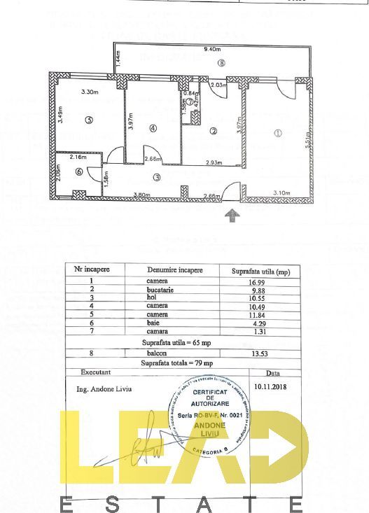 Apartament 3 camere mobilat, utilat! Racadau! - Poză 10