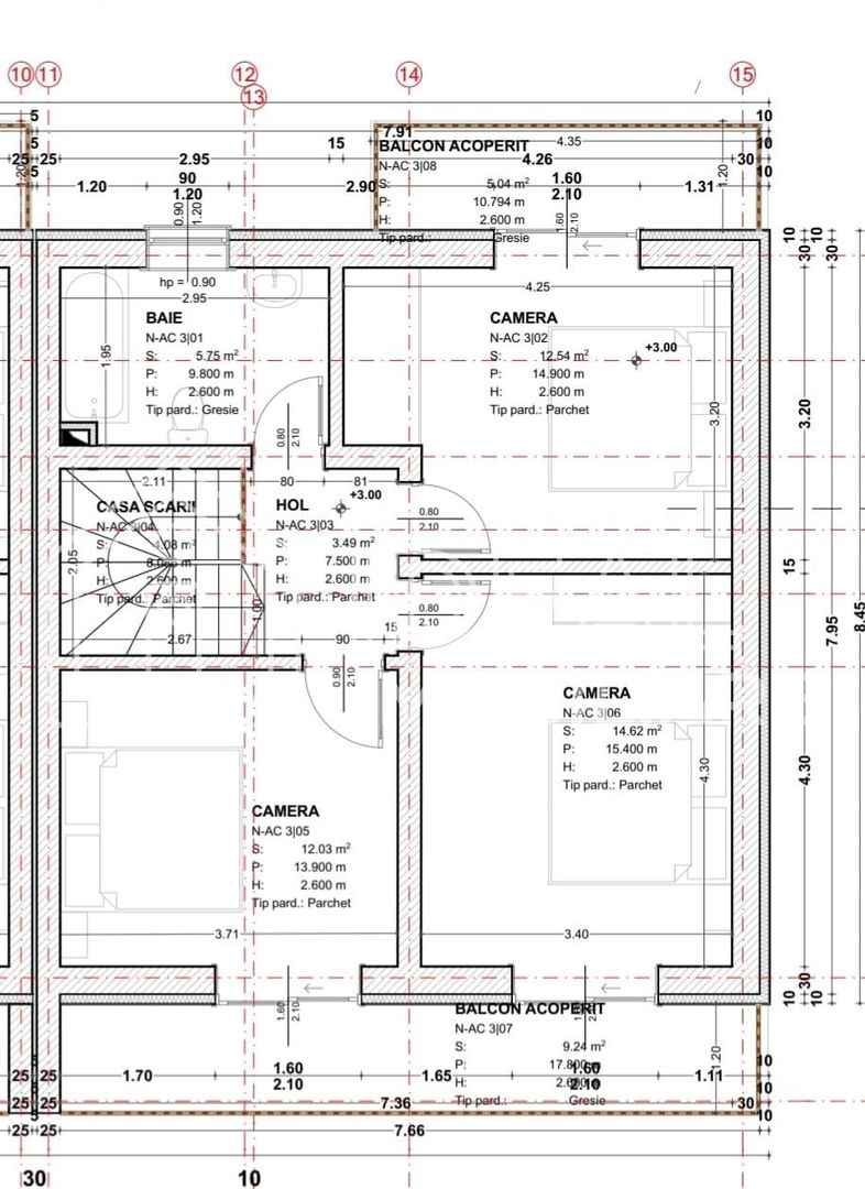Triplex cu 4 camere si gradina, in Cisnadie - Schiță 10