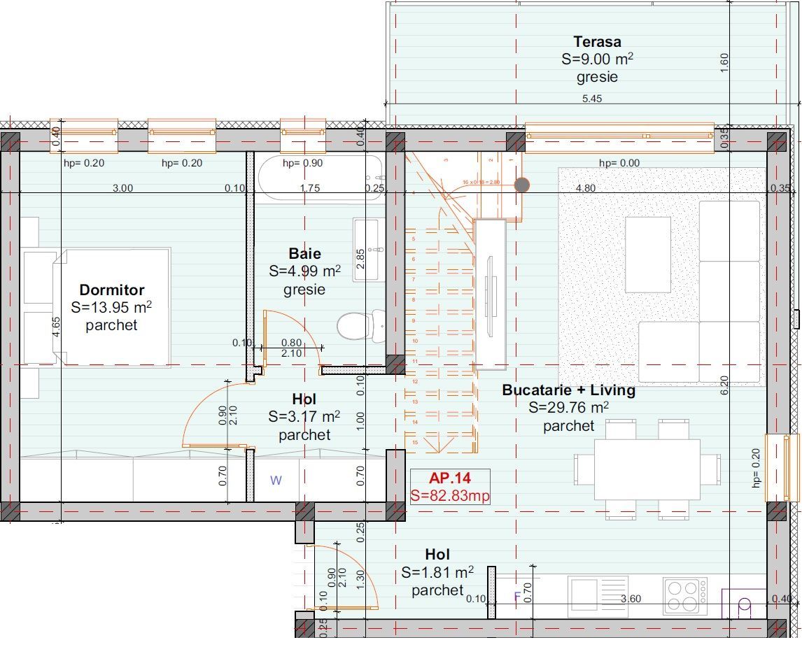 Giroc | Profi-Neptun | Apartamente de 2 si 3 camere cu scara interioara - Poză 8