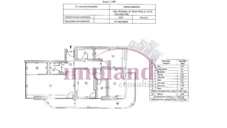 Vanzare - apartament 4 camere - One Lake Club-Floreasca - Schiță 12