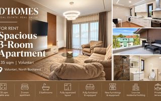 For Rent | Spacious 3-Room Apartment | 135 sqm | Voluntari - Poză 1