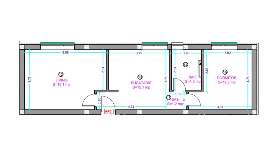 Apartament 2 camere cu bucatarie inchisa- Selimbar zona Lidl. - Poză 4