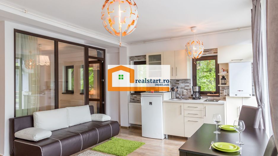 View munte,Studio Azuga, Ideal Investitie aparthotel, mobilat&utilat - Poză 7