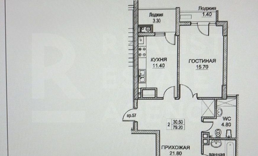 Vânzare, apartament, 2 camere, bd. Dacia, Botanica - Schiță 14